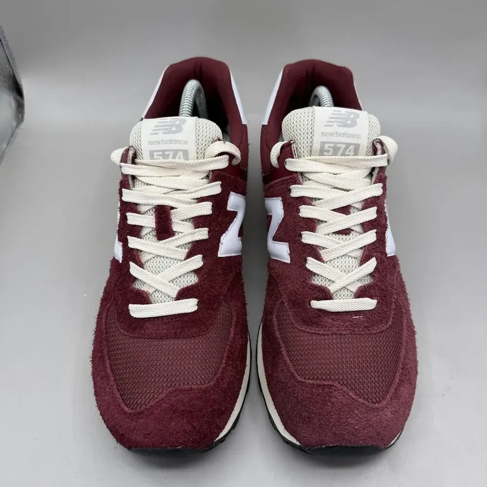 New Balance 574 Shoes Mens Size 10 Burgundy Red Suede Running Sneakers U574RBK